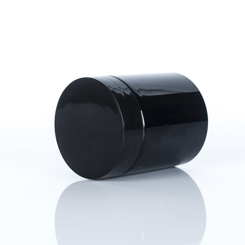 Round cosmetic pet jar black 1oz 1.5oz 1.7oz 2oz cream storage jar
