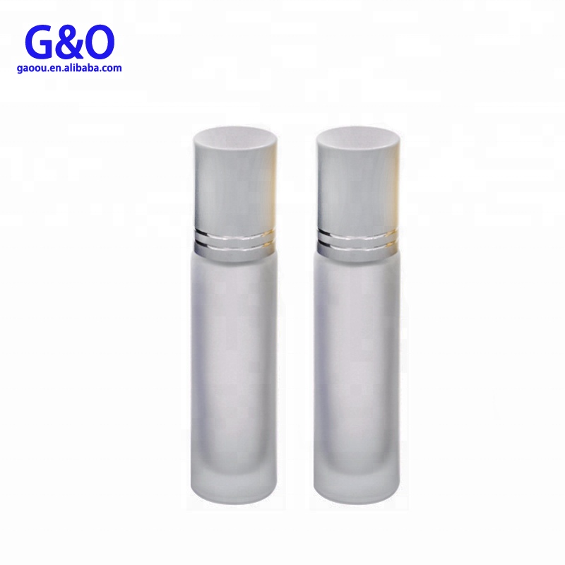 Round empty blue 10ml 5ml 3ml 12ml essential oil roller bottles perfume oil eye serum e lip gloss glass roll on bottle