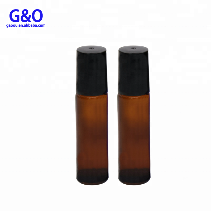 Round empty blue 10ml 5ml 3ml 12ml essential oil roller bottles perfume oil eye serum e lip gloss glass roll on bottle