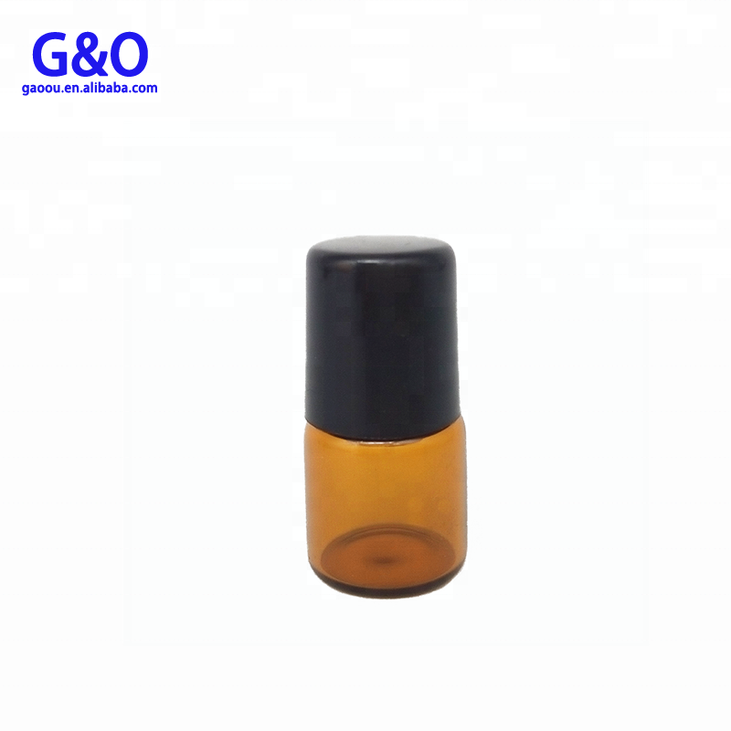 Round empty blue 10ml 5ml 3ml 12ml essential oil roller bottles perfume oil eye serum e lip gloss glass roll on bottle