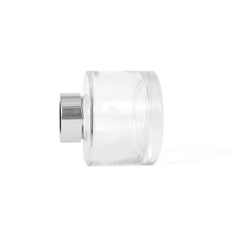 Round empty clear glass reed diffuser bottles