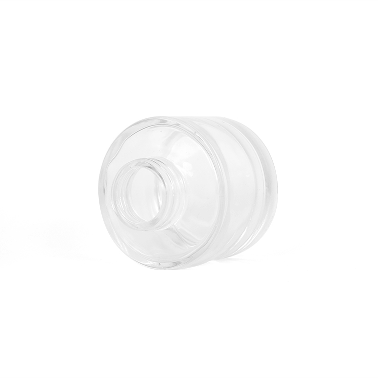 Round empty clear glass reed diffuser bottles