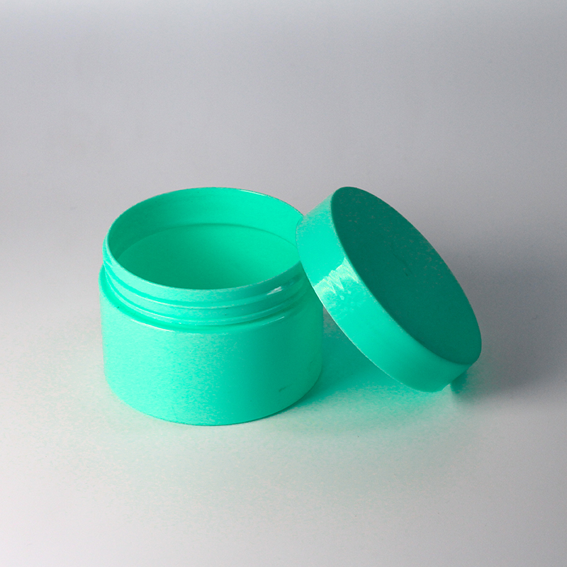 Round empty colorful cosmetic cream container body butter jar 8oz screw jars custom shape plastic jar