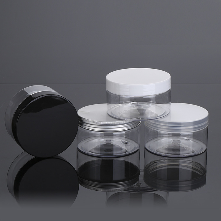 Round empty loose powder sifter plastic luxury cosmetic jars 30ml 50ml 80ml 100ml