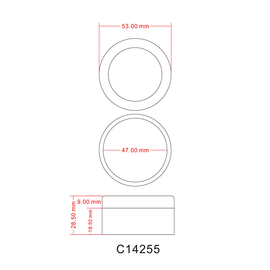 Round empty makeup cheap plastic containers cosmetics packaging clear bottle cosmetic jar case