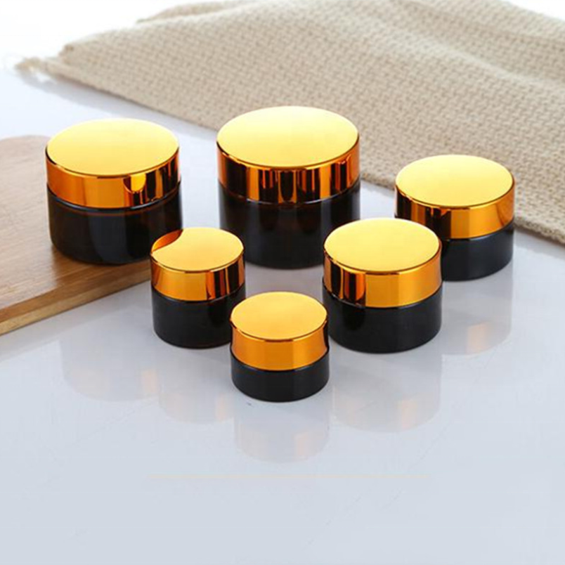 Round personal skin care face cream cosmetic packing 1oz glass 30 ml jar