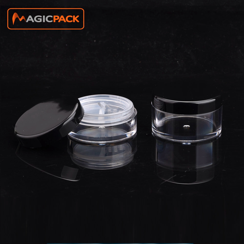Round plastic containers clear plastic cream jar