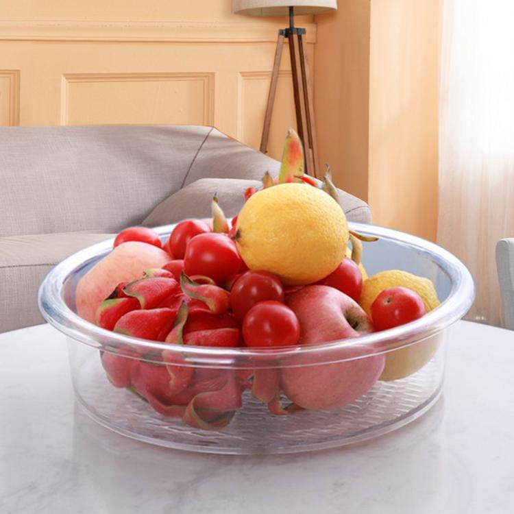 Round plastic transparent rotating tissue storage container rotating storage tray multifunctional kitchen refrigerator spice