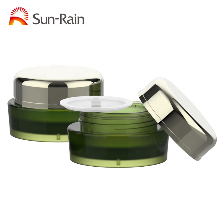 Round shape 15g 30g 50g The emulsion is canned separately plastic PMMA inner cosmetic skin care cream jar 30g