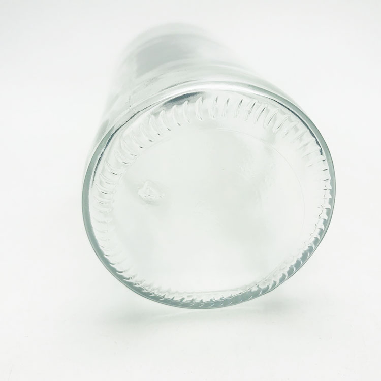 Round shape 250 ml glass hot chili sauce bottle with plastic cap