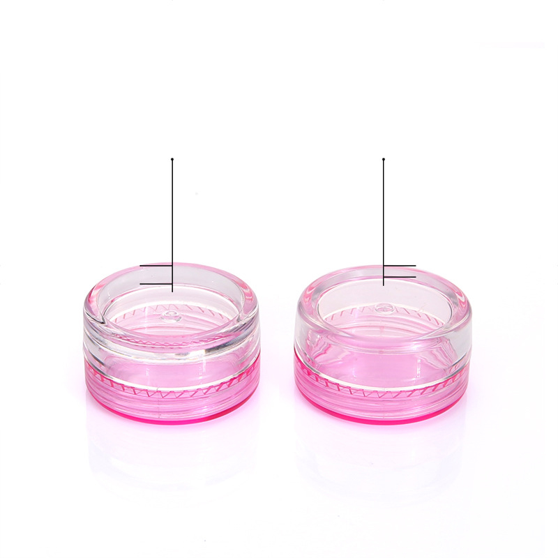 Round shape 3g 5g cosmetic small sample bottles transparent delicate design cap empty tube face cream box