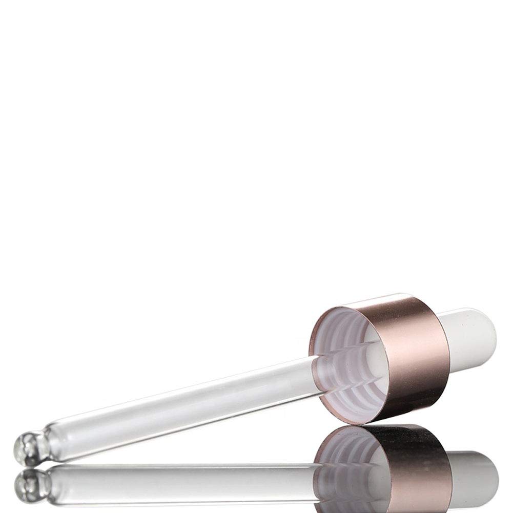 Round shape brown dropper glass bottle with glass pipette