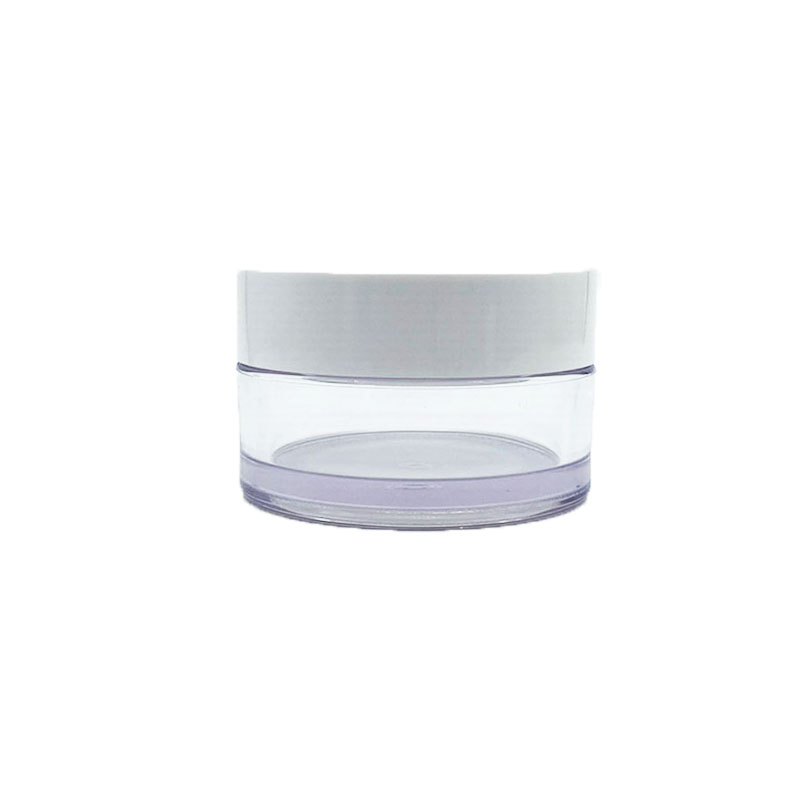 Round shape clear base 60g empty plastic cosmetic cream jar