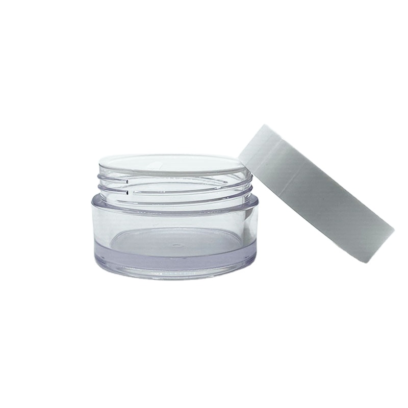 Round shape clear base 60g empty plastic cosmetic cream jar
