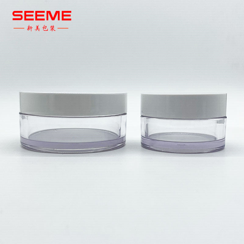 Round shape clear base 60g empty plastic cosmetic cream jar