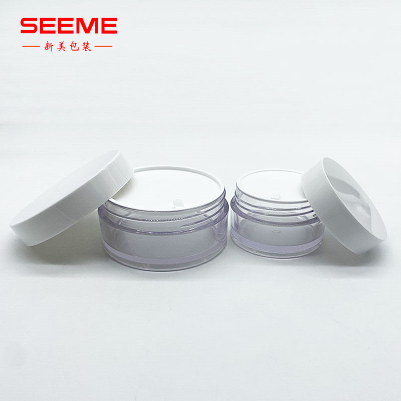 Round shape clear base 60g empty plastic cosmetic cream jar