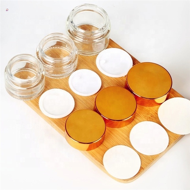 Round shape premium glass jar cream sample 80g 100g for sale