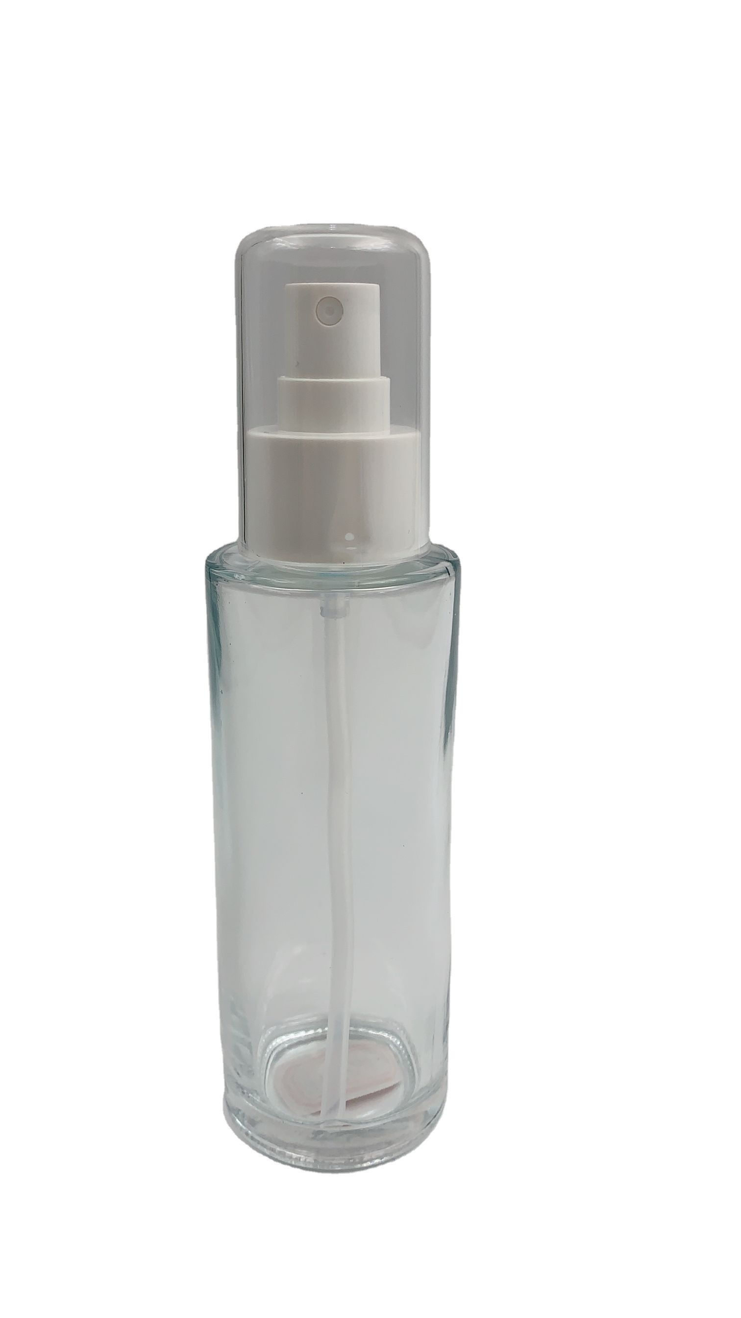 Round shape pump bottle 100ml skin care creams and serum pump glass bottles