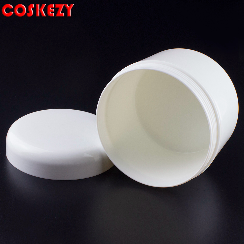 Round shape white cosmetic jar empty cosmetic cream pot bottles 500ml free sample for customer