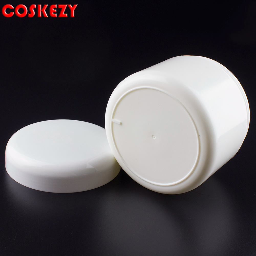 Round shape white cosmetic jar empty cosmetic cream pot bottles 500ml free sample for customer