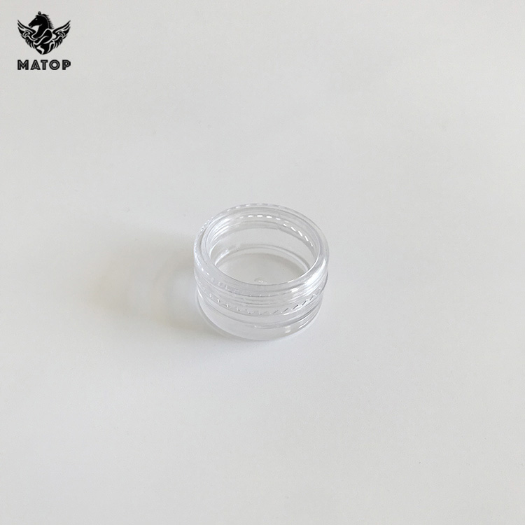 Round square masonry 5g clear plastic jars with screw top lids
