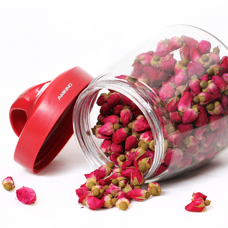 Round storage bottles airtight pet food storage can luxury tin containe tea cookie pickle jar