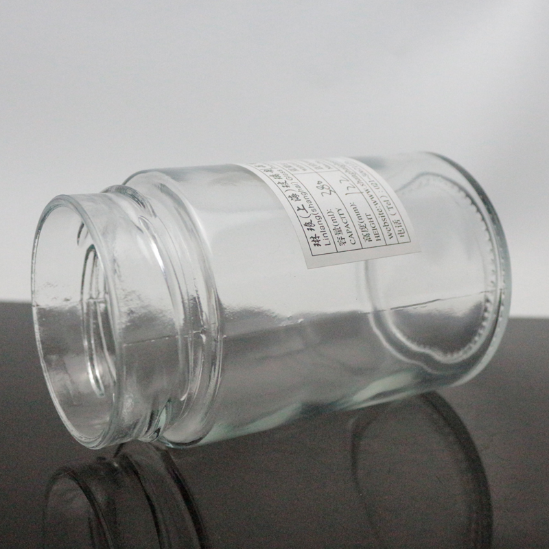 Round tall bottle glass jar honey 370ml yanjia