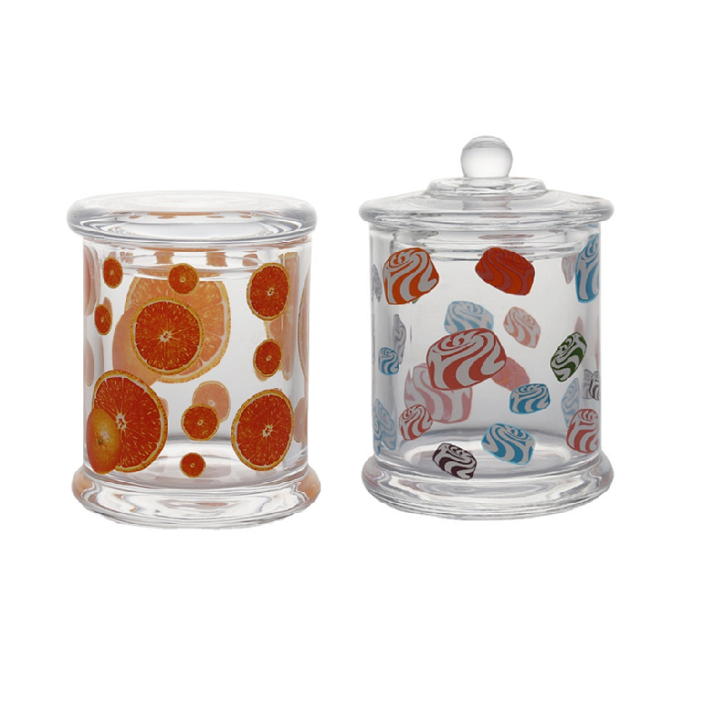Round tins storage jar crystal candle jars glass tea picadura storage boxes & bins