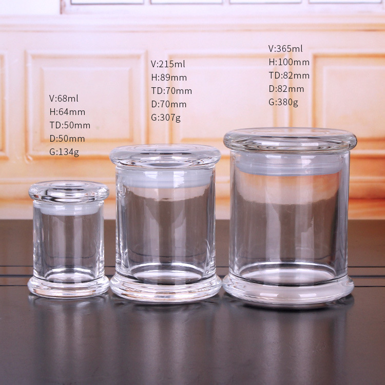 Round tins storage jar crystal candle jars glass tea picadura storage boxes & bins
