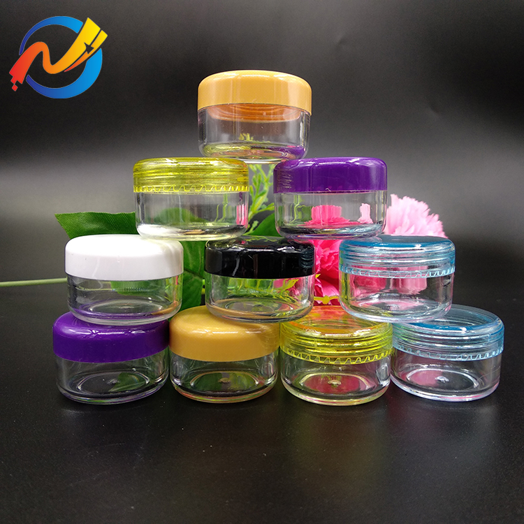 Round type 25g empty cosmetic cream jar plastic jars