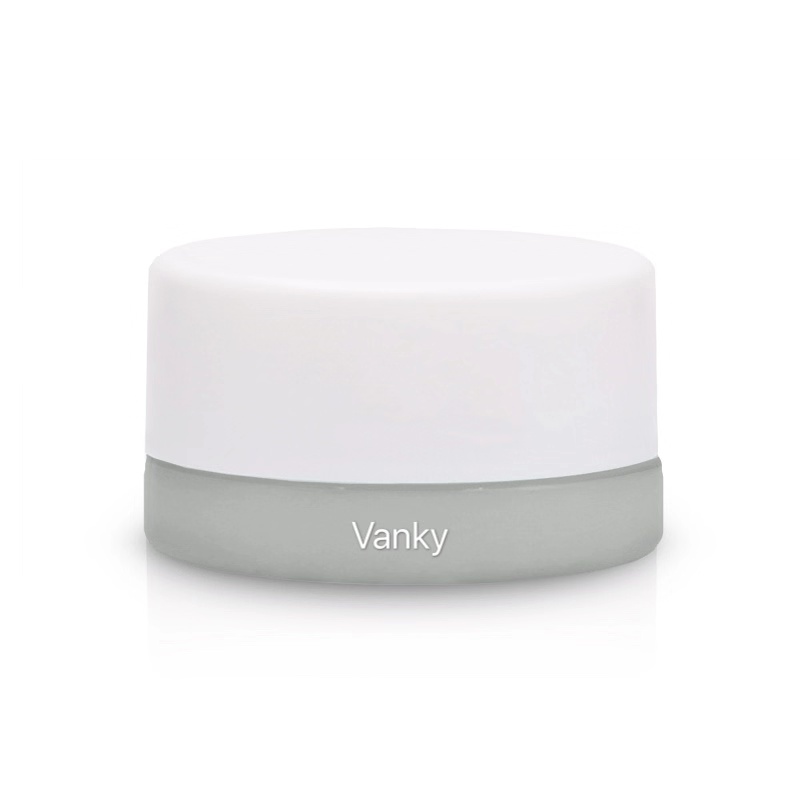 Round white porcelain glass jar 9ml 15ml with child resistant cap