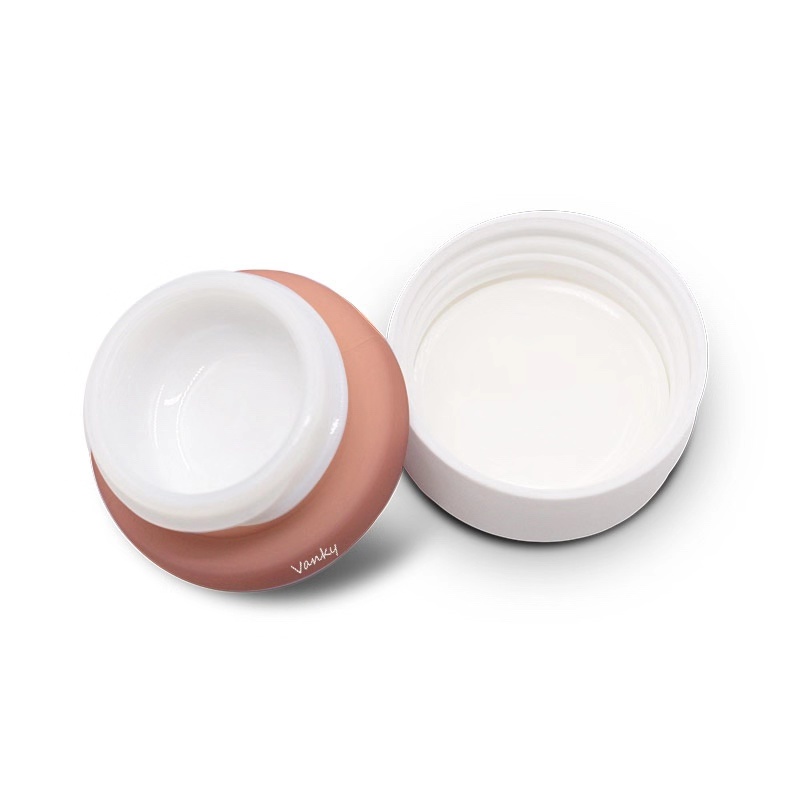 Round white porcelain glass jar 9ml 15ml with child resistant cap