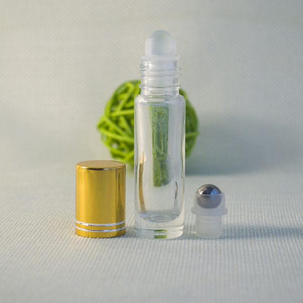 Ruijia 10ml 8ml 6ml 4ml frosted amber roll on perfume bottle with aluminium cap