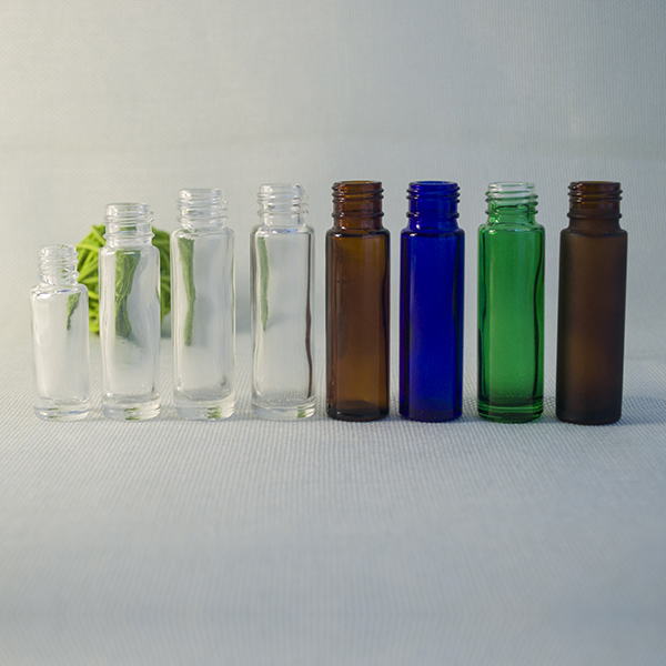 Ruijia 10ml 8ml 6ml 4ml frosted amber roll on perfume bottle with aluminium cap