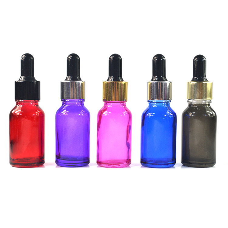 Ruijia vape oil e liquid blue clear amber 5ml 10ml 15ml 20ml 30ml 50ml 100ml glass dropper bottle with dropper