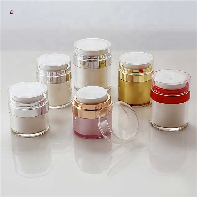 S001 Empty luxury cream containers jar/bottle 30ml 15ml 50ml airless cream pump jar