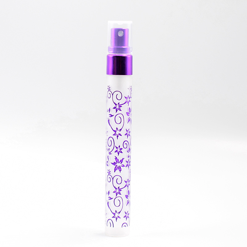S394Matte pattern pull tube 10ml 6 Colors Mini Atomizer Glass Spray Perfume Bottles Travel Small Vaporisateur Perfume