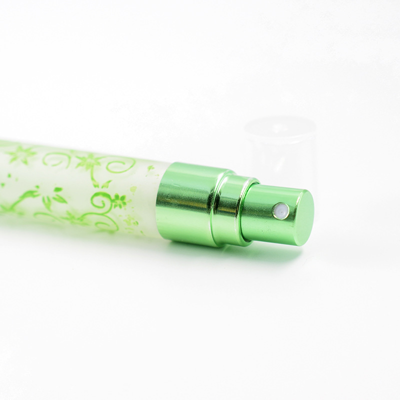 S394Matte pattern pull tube 10ml 6 Colors Mini Atomizer Glass Spray Perfume Bottles Travel Small Vaporisateur Perfume