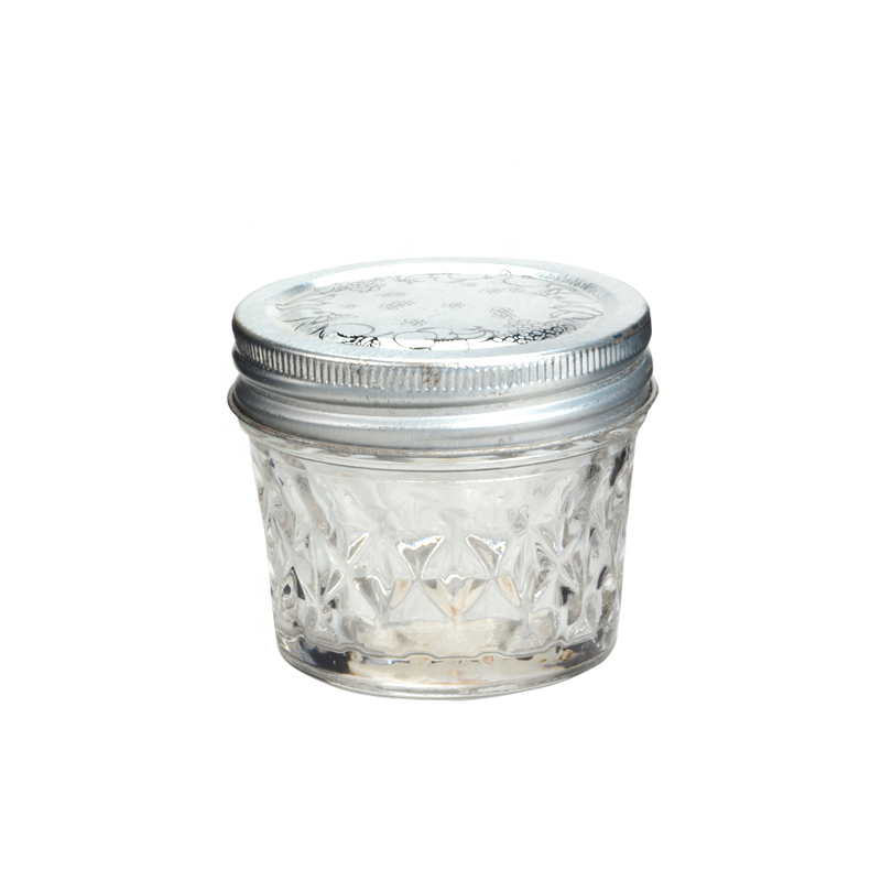 SCIEC 100ML mini cheap wide mouth glass honey jam jar mason jar with BPA free screw metal lid