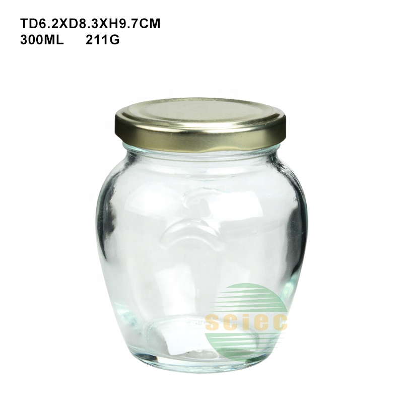 SCIEC 100ML mini cheap wide mouth glass honey jam jar mason jar with BPA free screw metal lid