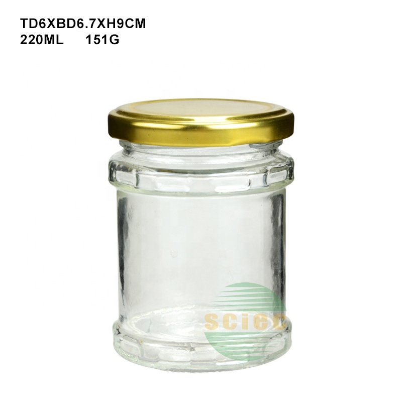 SCIEC 100ML mini cheap wide mouth glass honey jam jar mason jar with BPA free screw metal lid