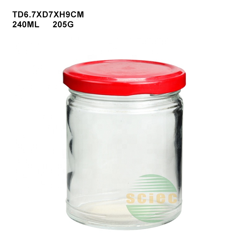 SCIEC 100ML mini cheap wide mouth glass honey jam jar mason jar with BPA free screw metal lid