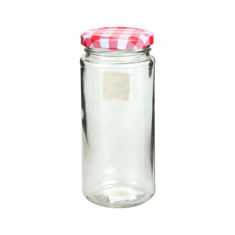 SCIEC 260ML straight side mini tall canning glass jar sauce mason jar with BPA free tin plate lid