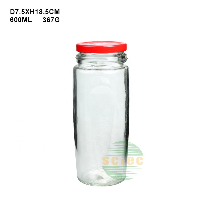 SCIEC 260ML straight side mini tall canning glass jar sauce mason jar with BPA free tin plate lid