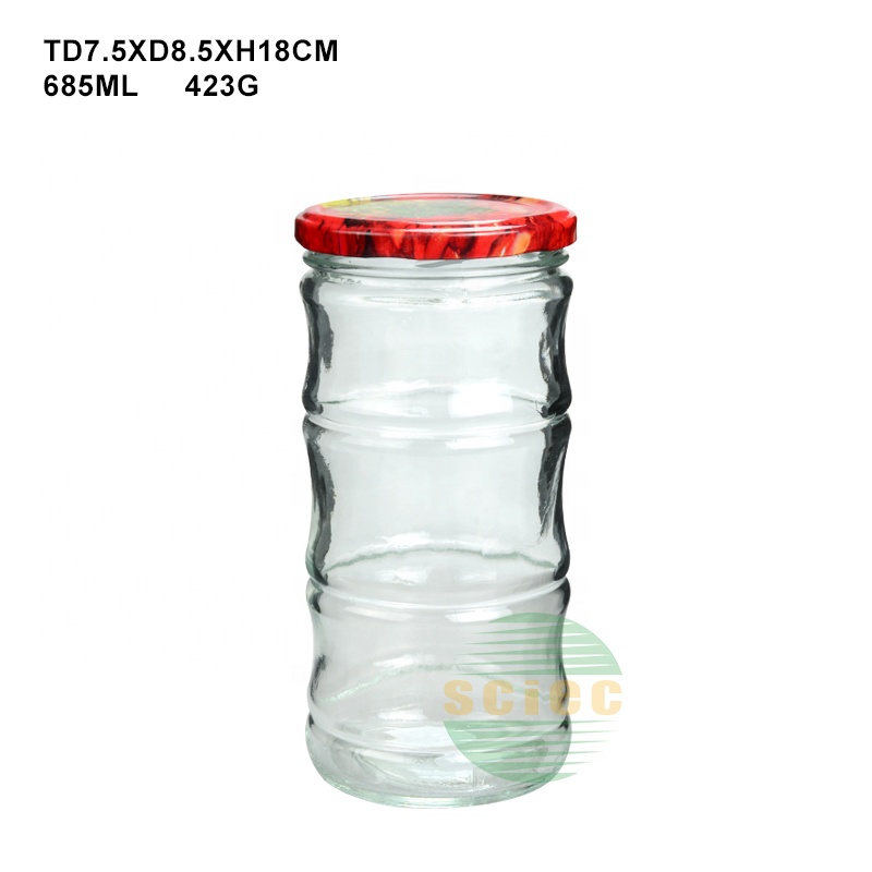 SCIEC 260ML straight side mini tall canning glass jar sauce mason jar with BPA free tin plate lid