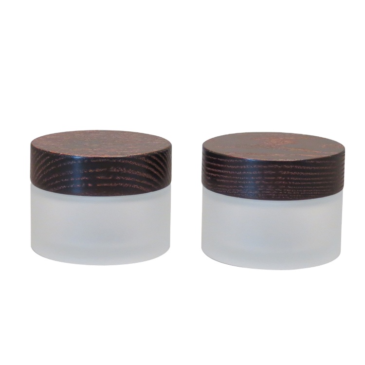 SELECTIVE PACK SY-BGCJ-30 30G glass jar with bamboo lid 30ML cosmetic container bamboo cosmetic CREAM jar