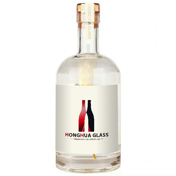 SGS certificated Different Sizes Custom Empty Packing Glass Vodka Bottle