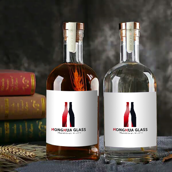 SGS certificated Different Sizes Custom Empty Packing Glass Vodka Bottle