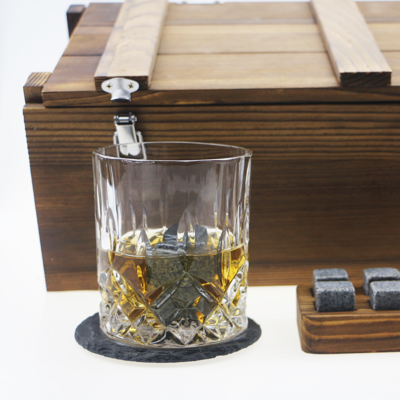 SHUNSTONE Best selling 1000 ml whisky bottle gift set globe decanter with 4 bottles Glass decanter suit