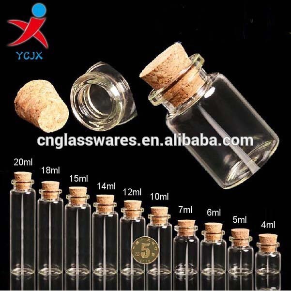 SMALL SAFFRON STORAGE GLASS BOTTLES WITH CORK